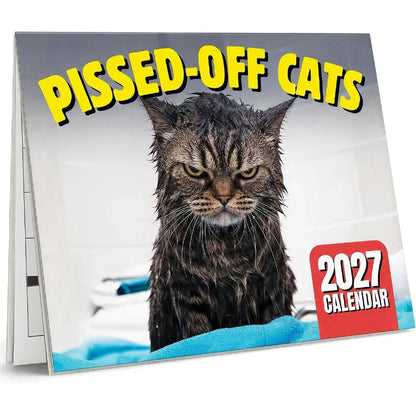 🔥PISSED-OFF CATS 2027 Wall Calendar - Funny Gift for Cat Lovers