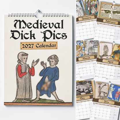 Christmas Sale - 49%Off-Mittelalterlicher Dick Pics-Kalender 2027
