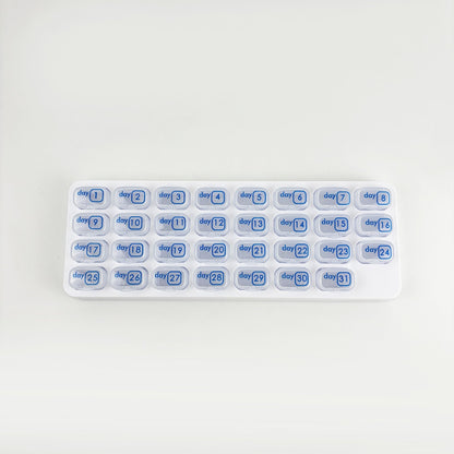 💊31 Days Pill Box-Monthly Pill Organizer-Arthritis-Friendly Easy-Open Lids