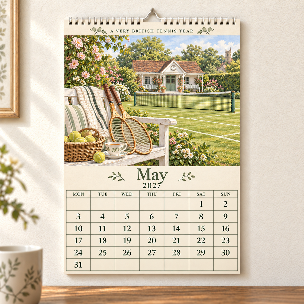 A Very British Tennis Year – 2027 Wall Calendar