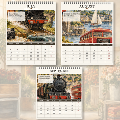 2027 Transport Legends Calendar｜A4 Hanging Calendar