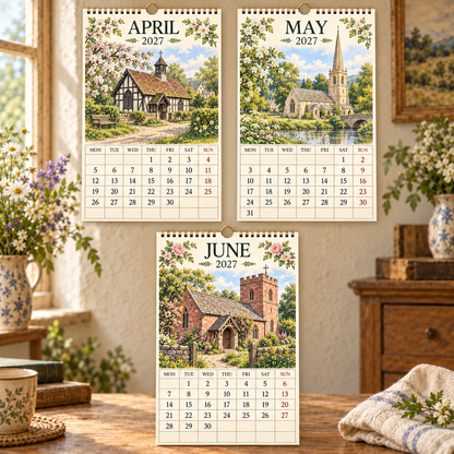 2027 Country Churches Calendar — A Quiet Journey Through Britain