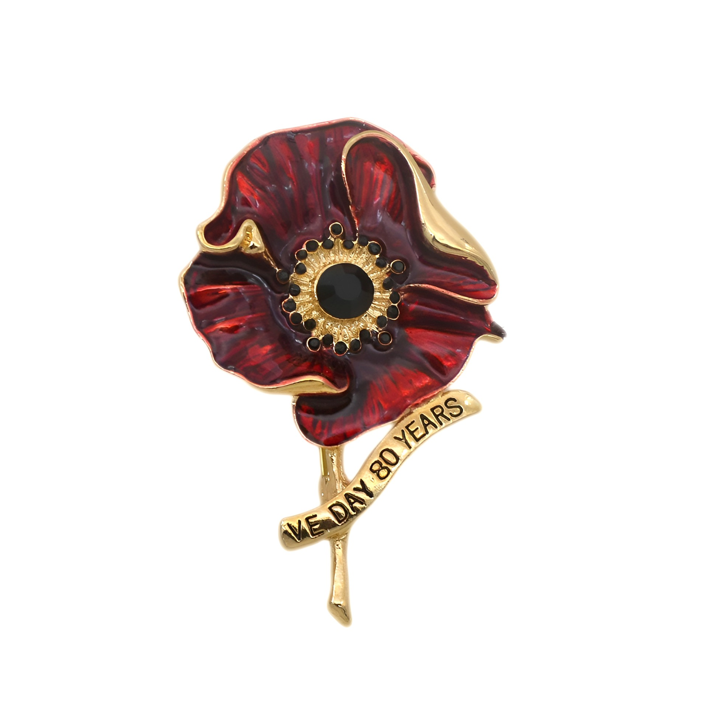 VE Day 80 Poppy Brooch | Limited Edition Anniversary Keepsake