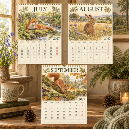 2027 Woodland Friends Calendar｜A4 Hanging Calendar