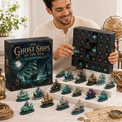 CHRISTMAS KICKOFF: 48% OFF – 2026 Ghost Ships of the Sea Advent Calendar – 24 Haunted Ship Collectibles, Mystical Ocean Adventure Blind Box