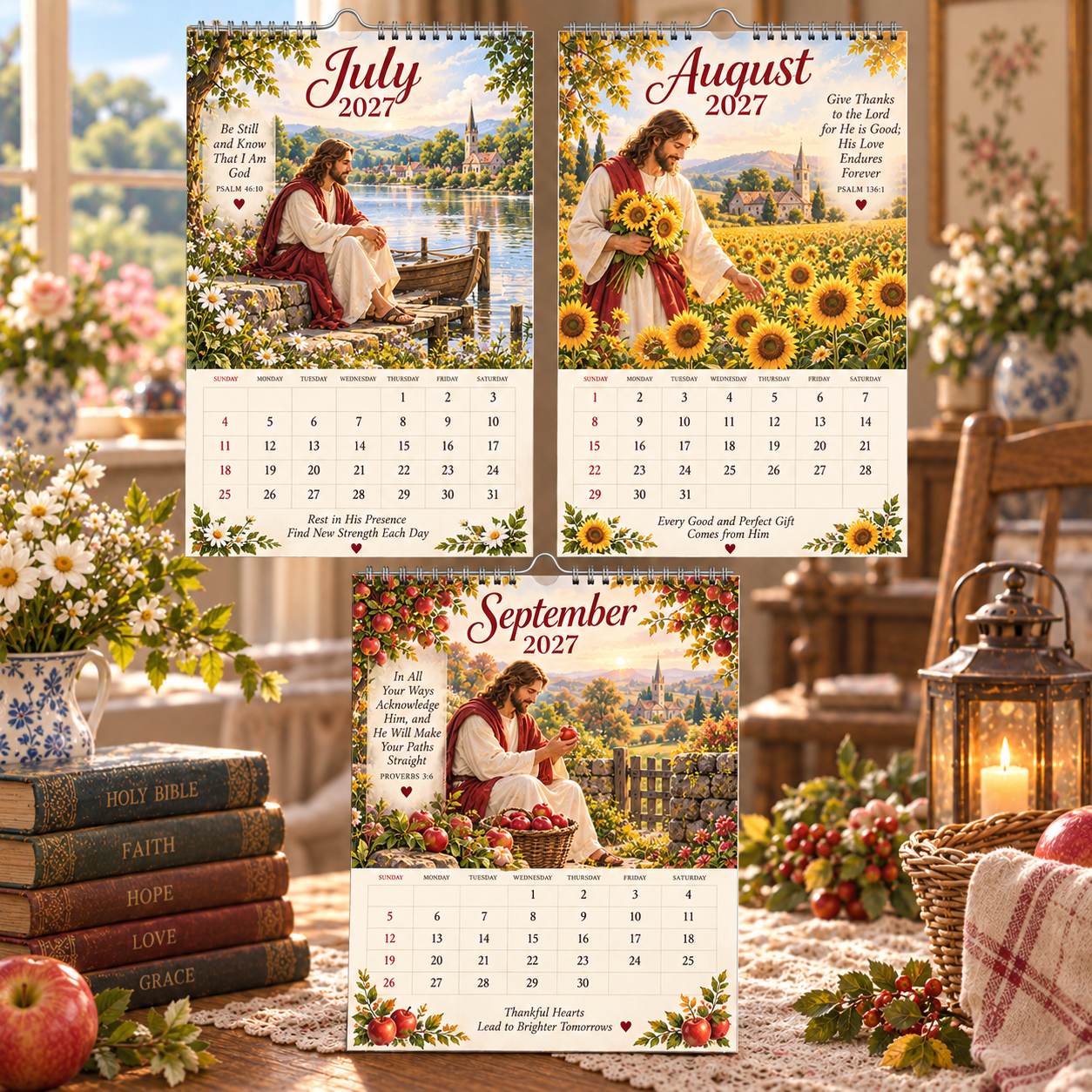 2027 A Year with Jesus Calendar｜A4 Hanging Calendar