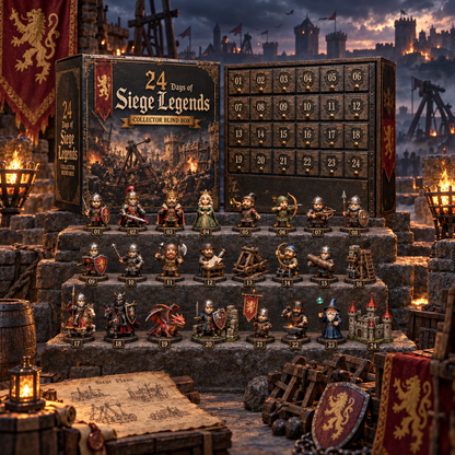 CHRISTMAS KICKOFF: 48% OFF –2026 Siege Legends Advent Calendar – 24 Medieval Fantasy Miniatures, Collector’s Blind Box