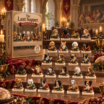 2026 Paws at the Banquet – The Last Supper Dog Advent Calendar, 24 Festive Collectibles Blind Box