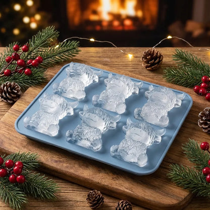 🔥🐮Mini Highland Cow Ice Cube Mold – Cute 3D Ice for Drinks, Parties & Gifts