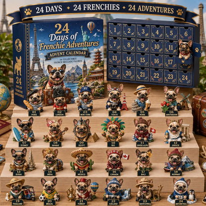 ⏳ Last Day 49% OFF – 🐶 24-Day French Bulldog Christmas Advent Calendar | 24 Unique Collectible Frenchie Characters with Different Outfits, Personalities & Daily Holiday Surprises 🎄✨
