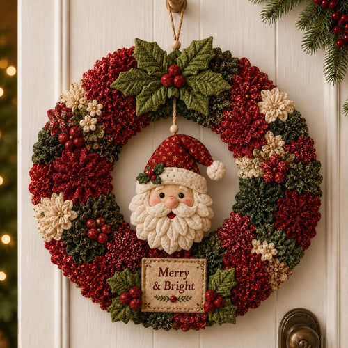 🎄 3D Fabric Poke Wreath DIY Kit