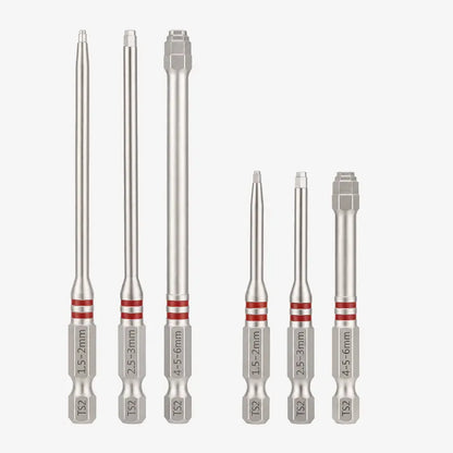 Dailyard™ 6PCS S2 Alloy Steel Magnetic Screwdriver Bits Set – Pagoda Hex Shank Drill Bit Set