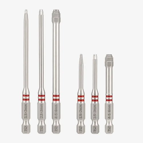 Dailyard™ 6PCS S2 Alloy Steel Magnetic Screwdriver Bits Set – Pagoda Hex Shank Drill Bit Set