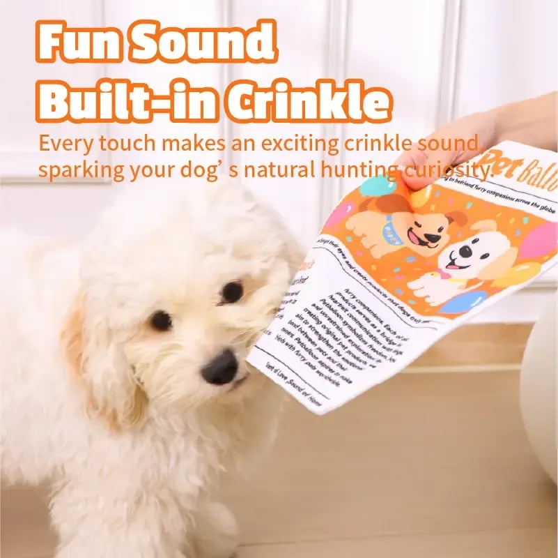 🔥HOT SALE🔥🔥3-Pack Bundle🔥Crinkle Newspaper Dog Toy for Boredom Relief, Interactive Chew Toy for Dogs