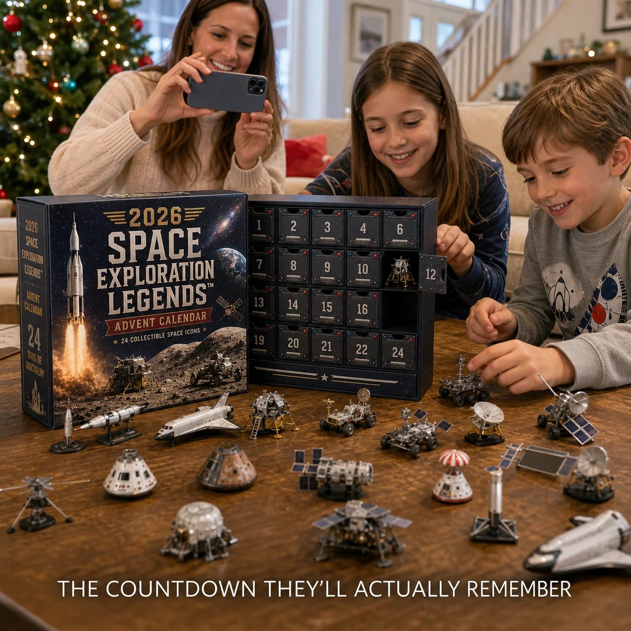 🎄Last Day 49% OFF –🚀2026 Space Exploration Legends Advent Calendar – 24 Days of 2D Space Missions, 24 Collectible Surprises