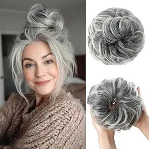 💗LAST DAY - BUY 1 GET 1 FREE + FREE GIFT!!💗Messy Curly Hair Bun Scrunchie Extensions