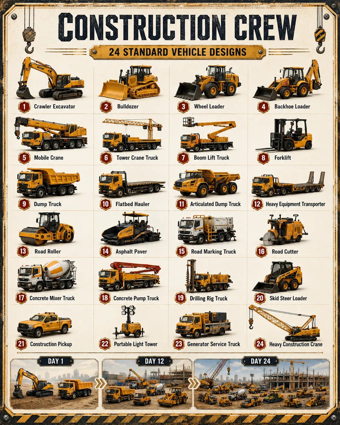 🚜Build the Fleet Collection 24-Day Vehicle Advent Calendar Series