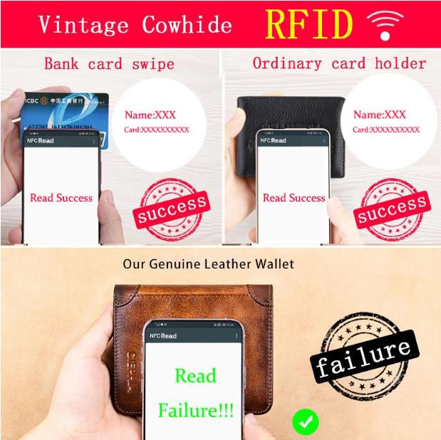 💼 FLASH 50% OFF SALE! Minimalist RFID Blocking Leather Wallet for Men – Slim Genuine Cowhide Wallet for Everyday Carry