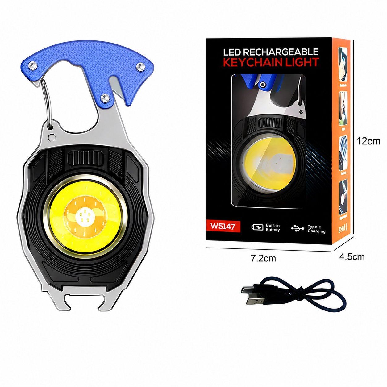 🔦 Mini Self-Defense LED Keychain Flashlight