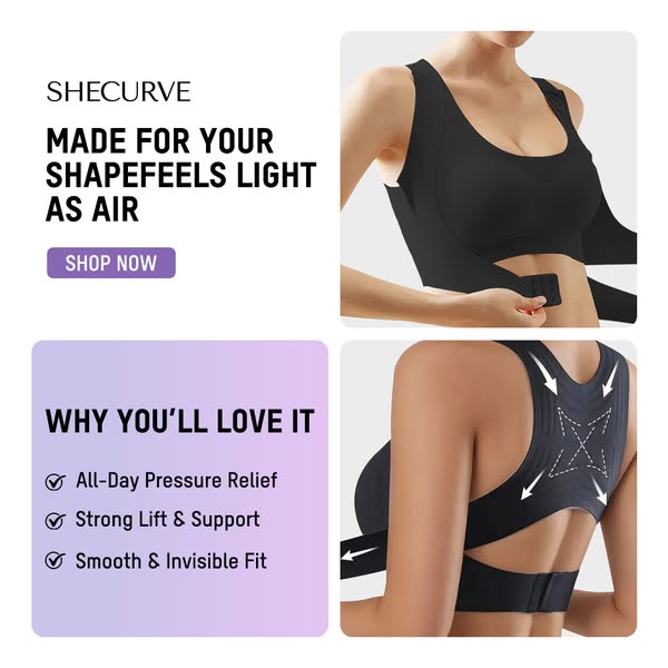 🏆 Last Day Special Price £9.99 ! 💐AlignLift Posture-Perfect Wireless Bra – Posture Correction (The leopard-print style is sold out)💕