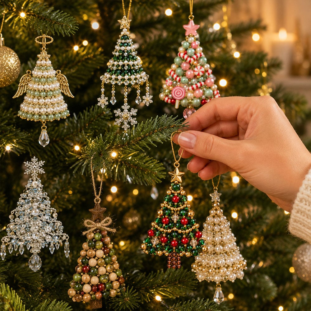 🎄 DIY Christmas Tree Beaded Ornament Kit