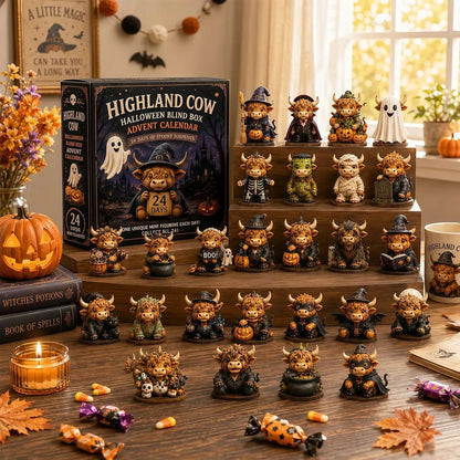 🎅 2026 Christmas Gift  49% Off--🐮2026 Highland Cow Halloween Countdown Calendar