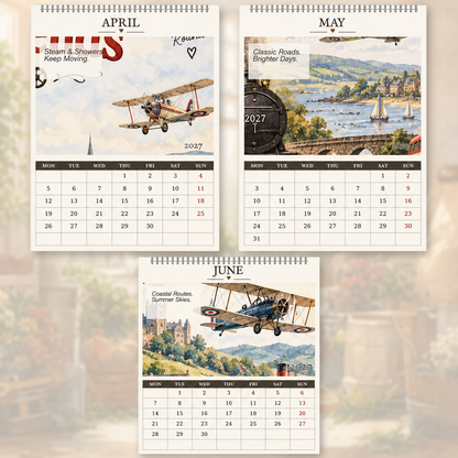 2027 Transport Legends Calendar｜A4 Hanging Calendar