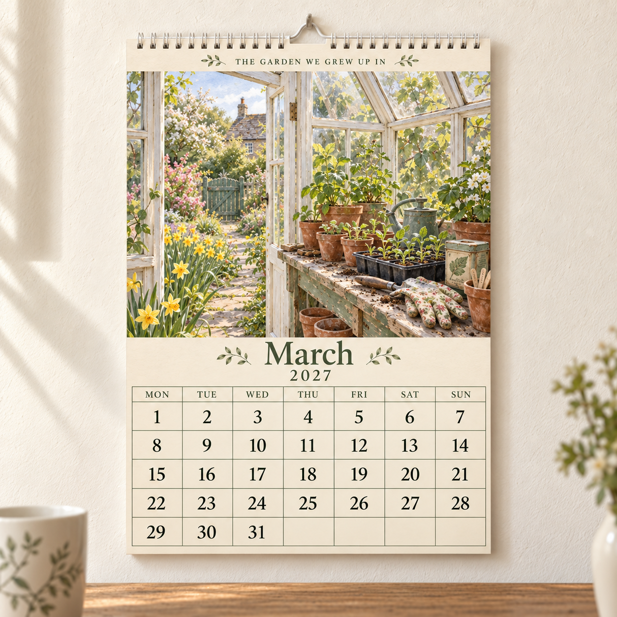 The Garden We Grew Up In – 2027 British Garden Wall Calendar