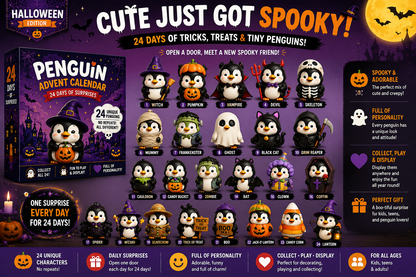 🐧 24 Days of Penguin Surprises Advent Calendar – 24 Unique Penguins, 3 Fun Editions