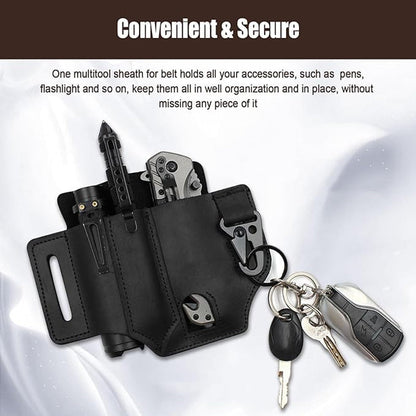 Leather tool belt pouch – multifunctional storage