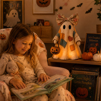 Whimsical Patchwork Ghost Decor
