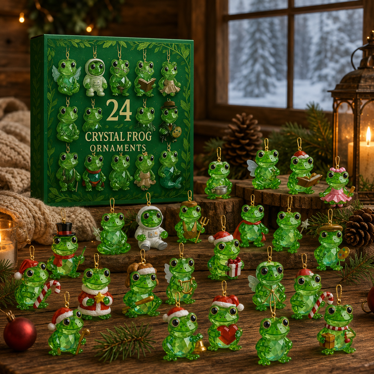 CHRISTMAS KICKOFF: 48% OFF – 2026 Crystal Frog Christmas Advent Calendar – 24 Days of Magical Frog Surprises, Collectible Acrylic Ornament Blind Box – Gift for Nature Lovers