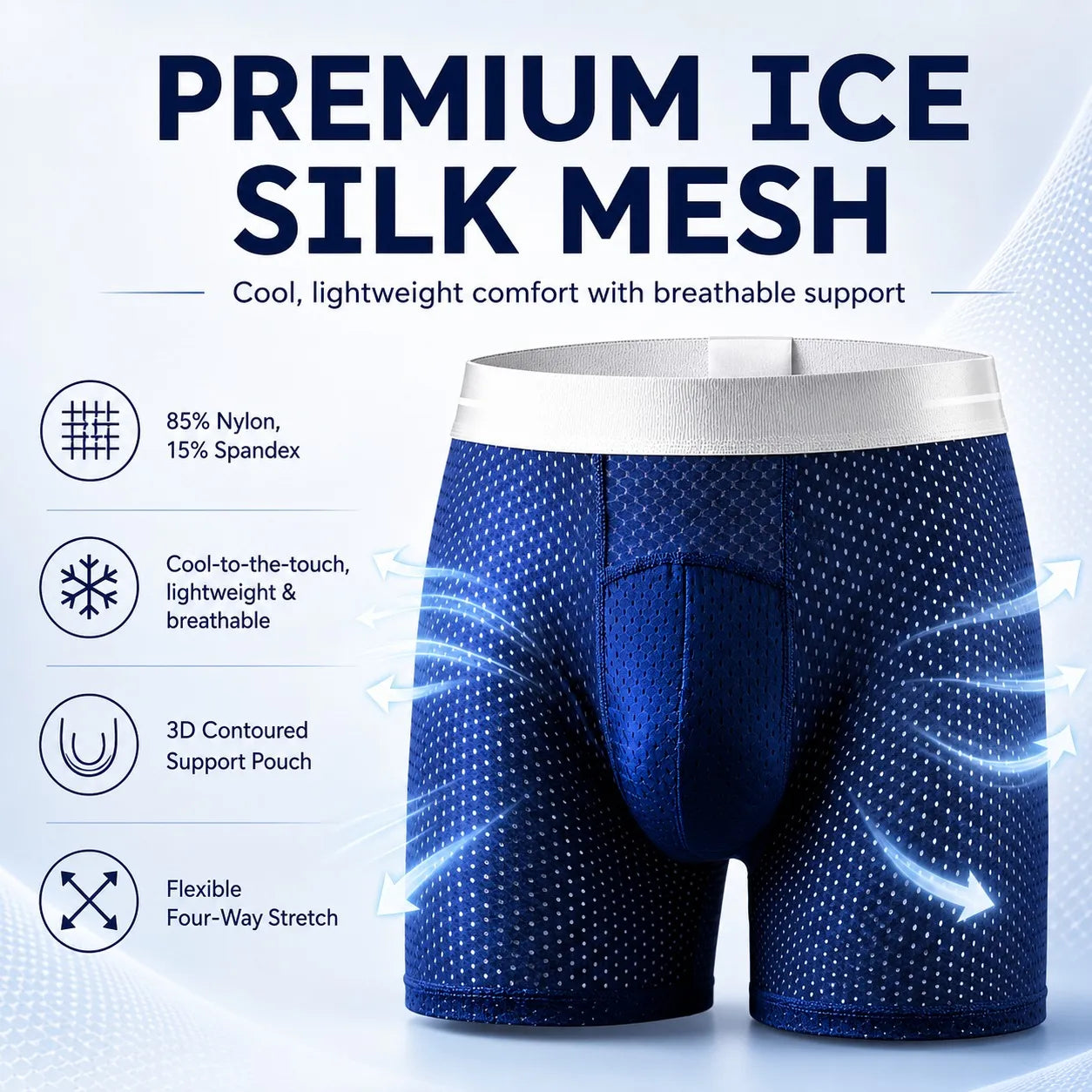 🏆45K+ SOLD 🔥2026 HOT SALE   Premium All-Day Comfort IceSilk Mesh Men's Boxer