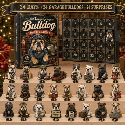 🔥49% Off Last Day -🔧 Vintage Garage Bulldog Advent Calendar 2026 – 24 Days of Classic Bulldog Garage Surprises