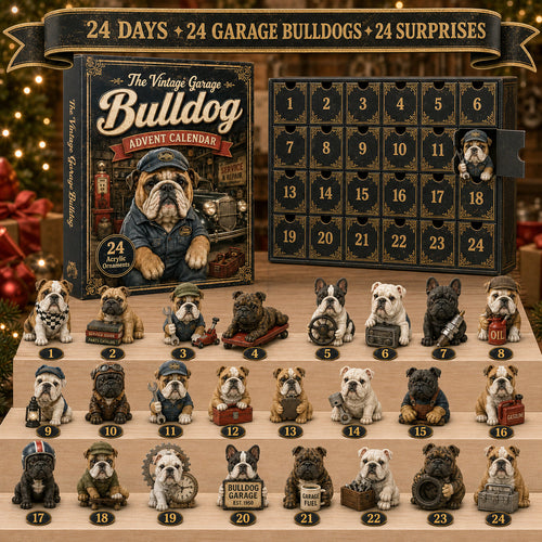 🔥49% Off Last Day -🔧 Vintage Garage Bulldog Advent Calendar 2026 – 24 Days of Classic Bulldog Garage Surprises