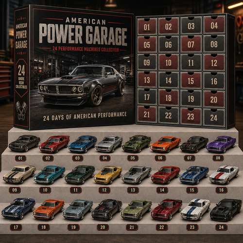 🔥49% Off Last Day - American Power Garage Advent Calendar – 24 Performance Car Collectibles