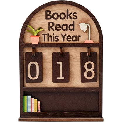 Wooden Reading Progress Tracker