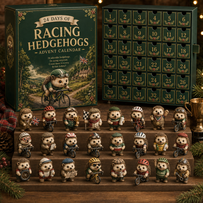 CHRISTMAS KICKOFF 49% OFF - 2026 Days of Cycling Hedgehogs Blind Box - 24-Day Festive Countdown, Cycling Hedgehogs Themed Collectible Miniatures Blind Box - Gift For Hedgehog Lovers