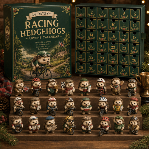 CHRISTMAS KICKOFF 49% OFF - 2026 Days of Cycling Hedgehogs Blind Box - 24-Day Festive Countdown, Cycling Hedgehogs Themed Collectible Miniatures Blind Box - Gift For Hedgehog Lovers
