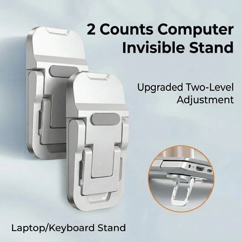 🎉✨2 Pack Adjustable Invisible Laptop Stands,Zinc Alloy  Structure