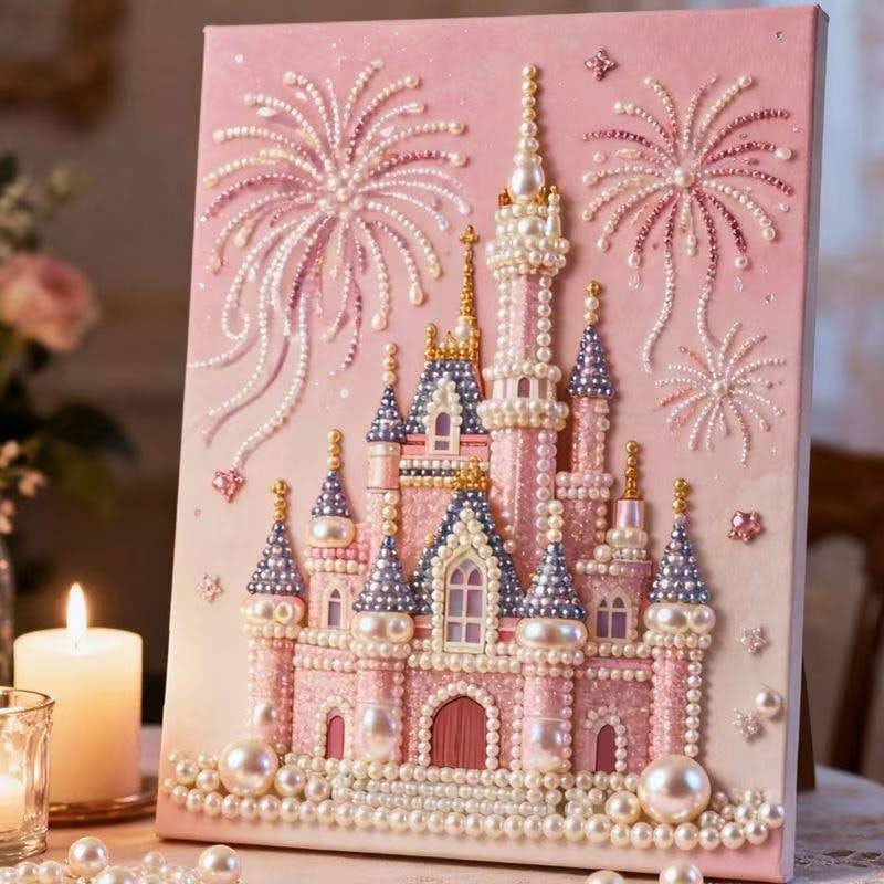 🏰✨DIY Beaded Art Kit - Castle Pearl Painting🎇