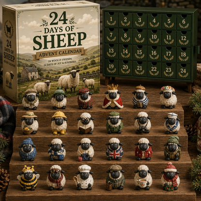 CHRISTMAS KICKOFF 49% OFF - 2026 Days of Sheep Blind Box - 24-Day Festive Countdown, Sheep Themed Collectible Miniatures Blind Box - Gift For Sheep Lovers