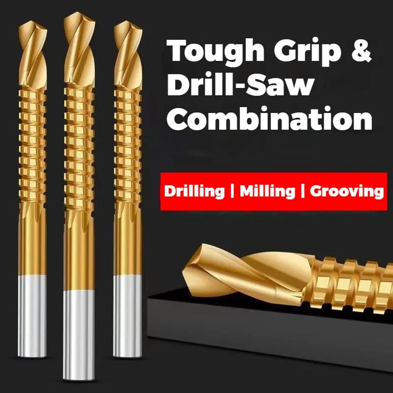 6PCS Titanium-Plated High-Speed Steel Drill Bits Set