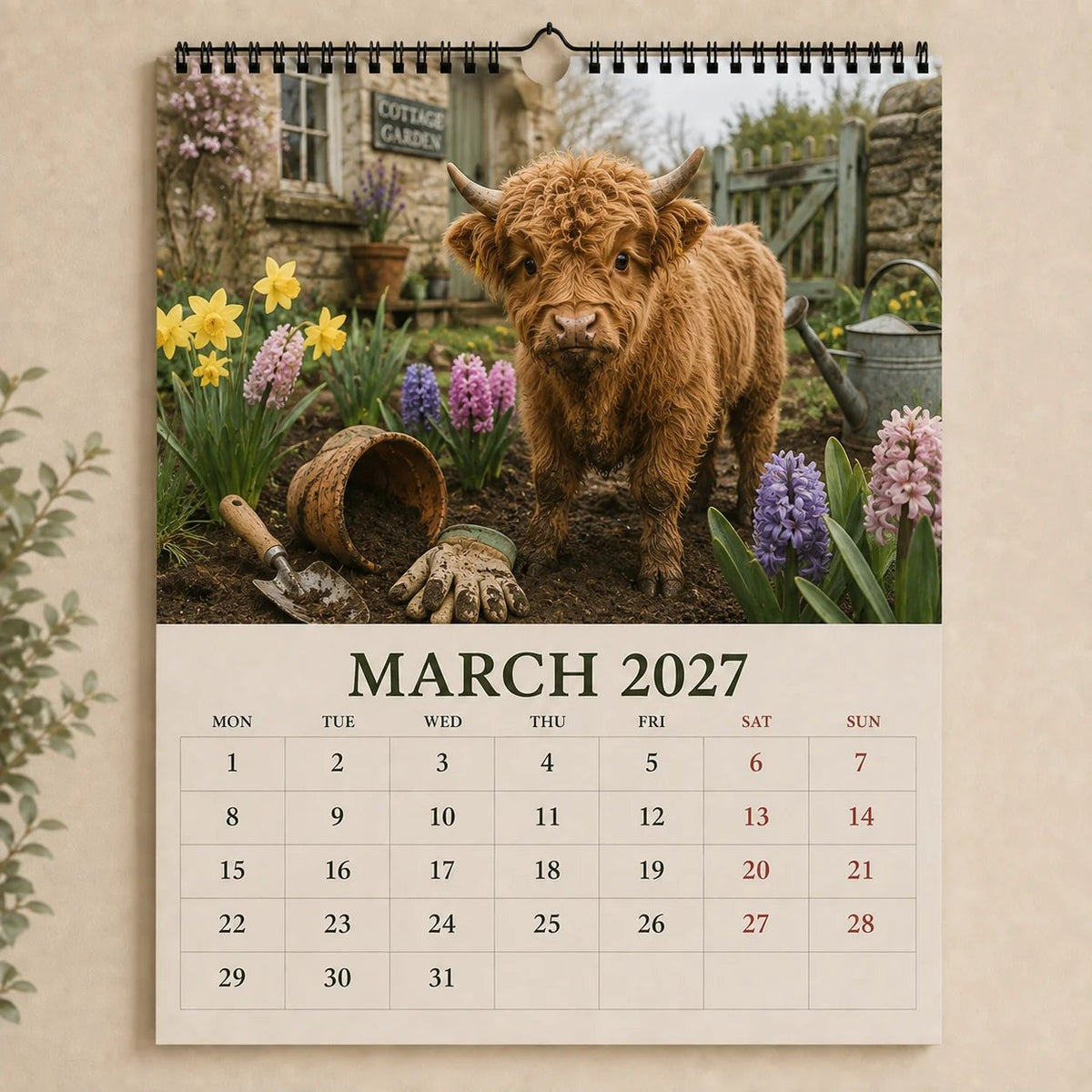 🔥Last Day 50% OFF 🐮 2027 Highland Cows Seasons Calendar