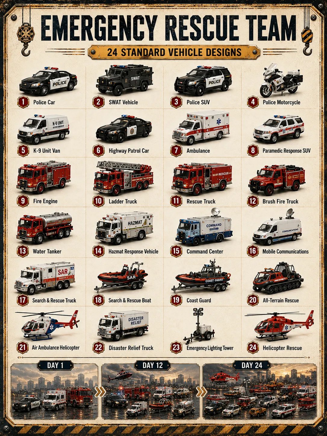 🚜Build the Fleet Collection 24-Day Vehicle Advent Calendar Series