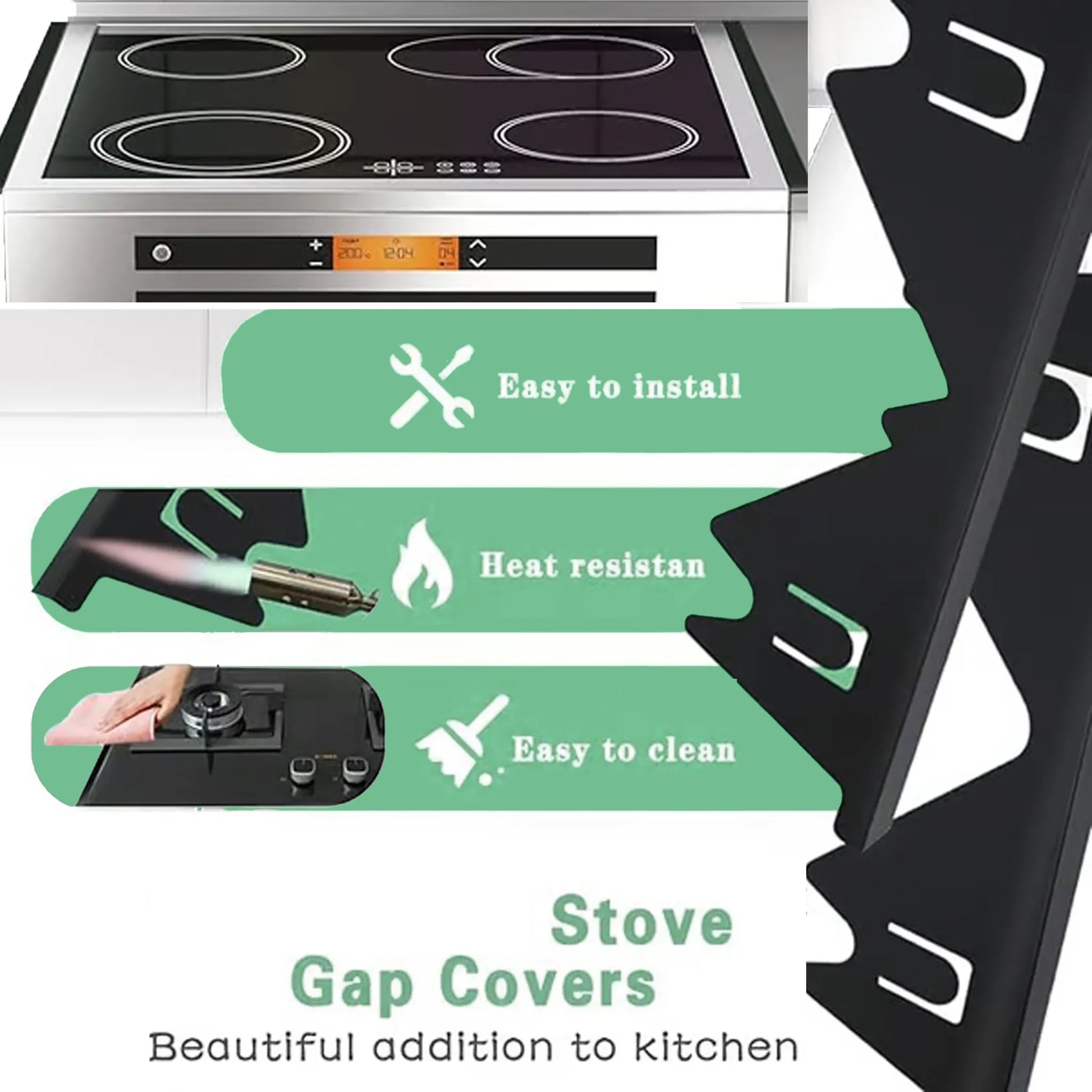 🔥 🎁Retractable Stainless Steel Stove Gap Covers
