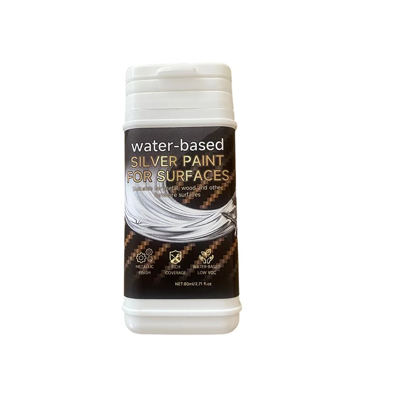 Water-Based Silver Paint for Metal & Wood
