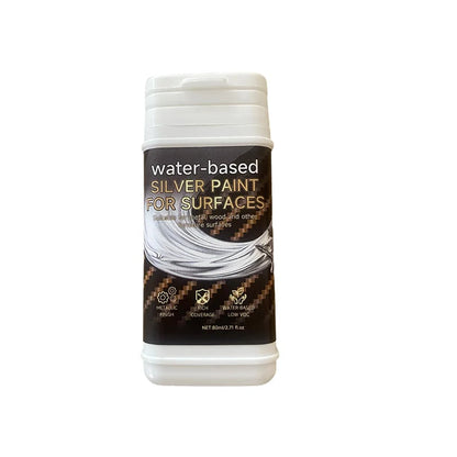 Water-Based Silver Paint for Metal & Wood