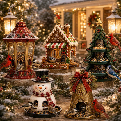 ✨🎄 Christmas Bird Feeder Collection – Festive Hanging Garden Feeders for Wild Birds