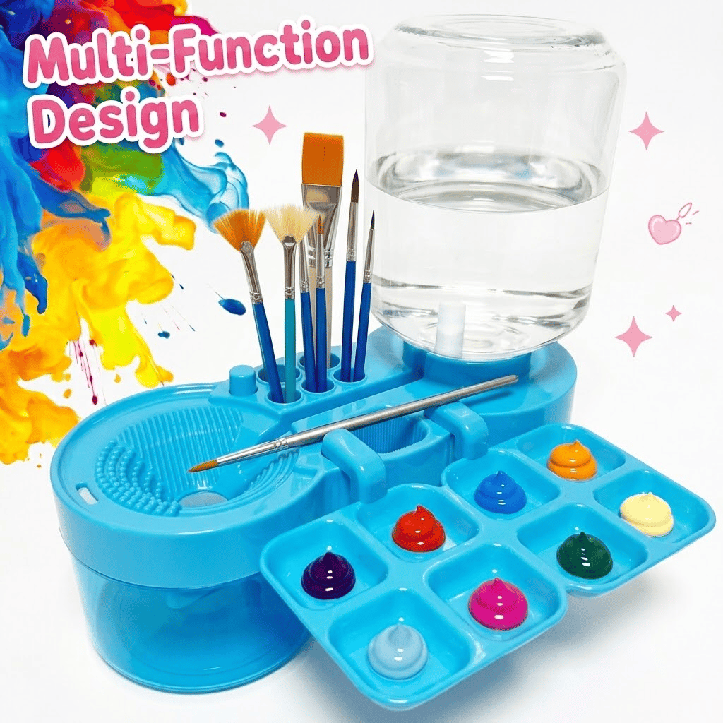 🎨 Paint Brush Cleaner Washer |  Multifunctional Painting Tool 💖 For Artists, Painting Beginners & Studio Creation